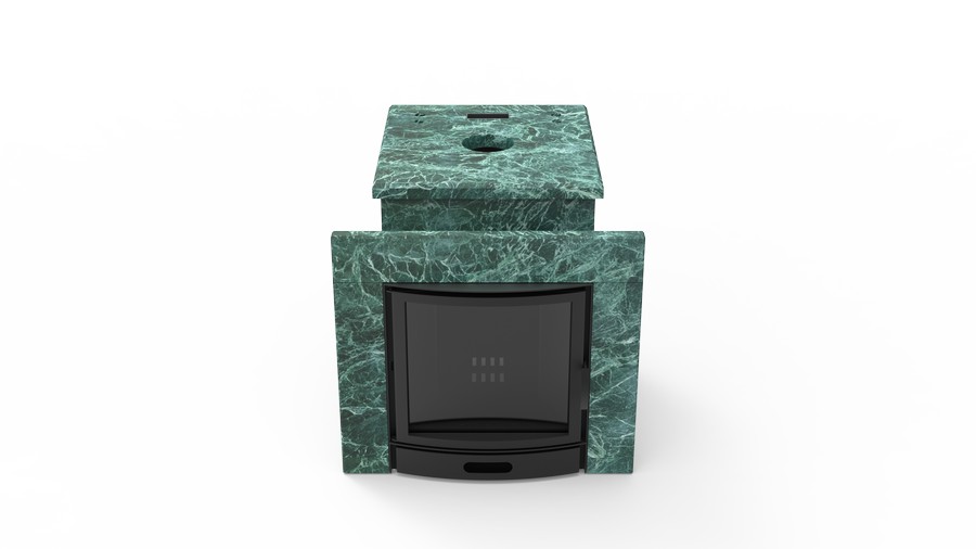 Печь в облицовке из натурального камня Genesis GN 500 облицовка закрытая плоская пироксенит-элит фото в Ростове-на-Дону