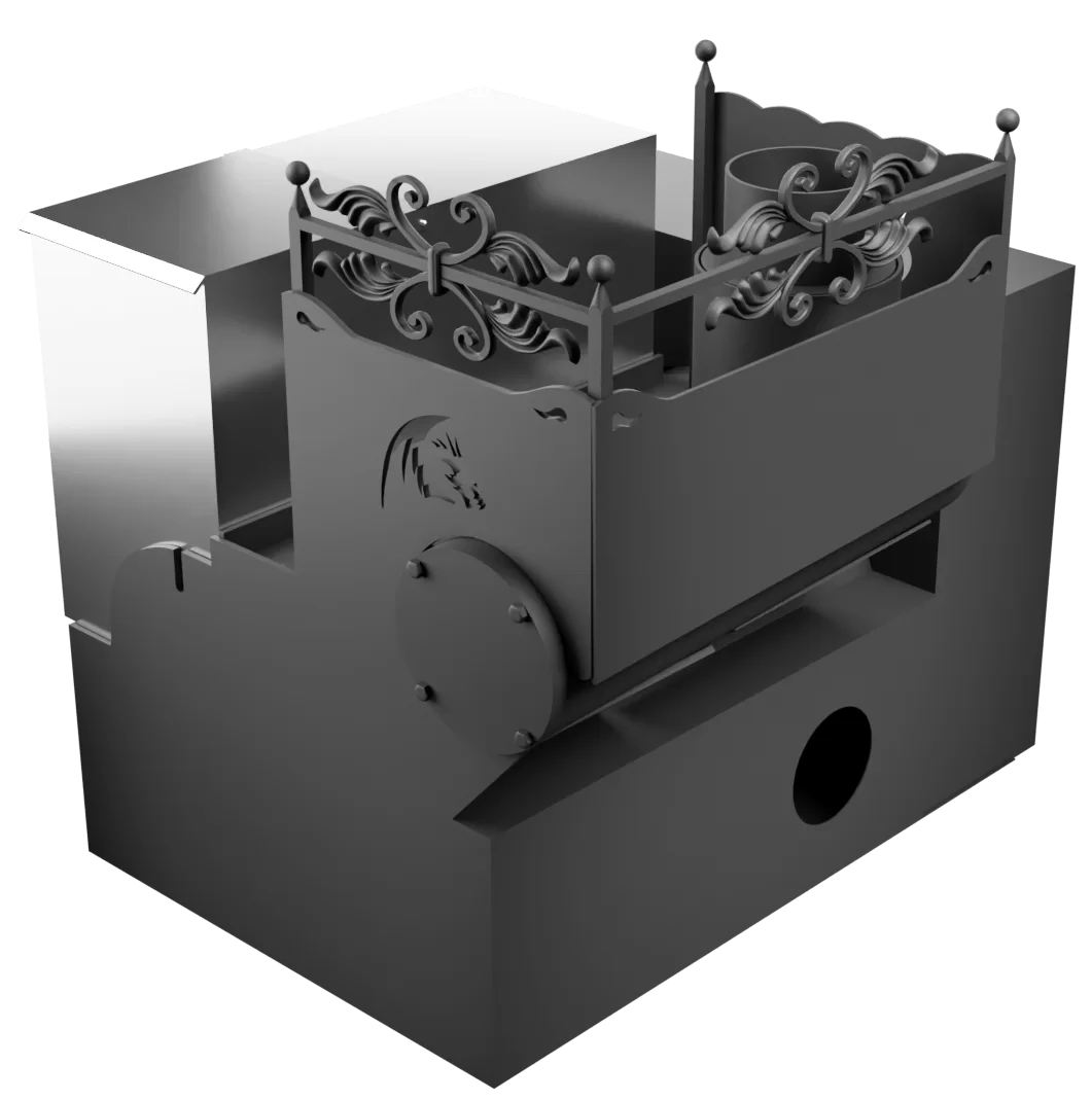 Горыныч 3 СВОП, каменка с левой стороны, большая дверь со стеклом фото в Ростове-на-Дону