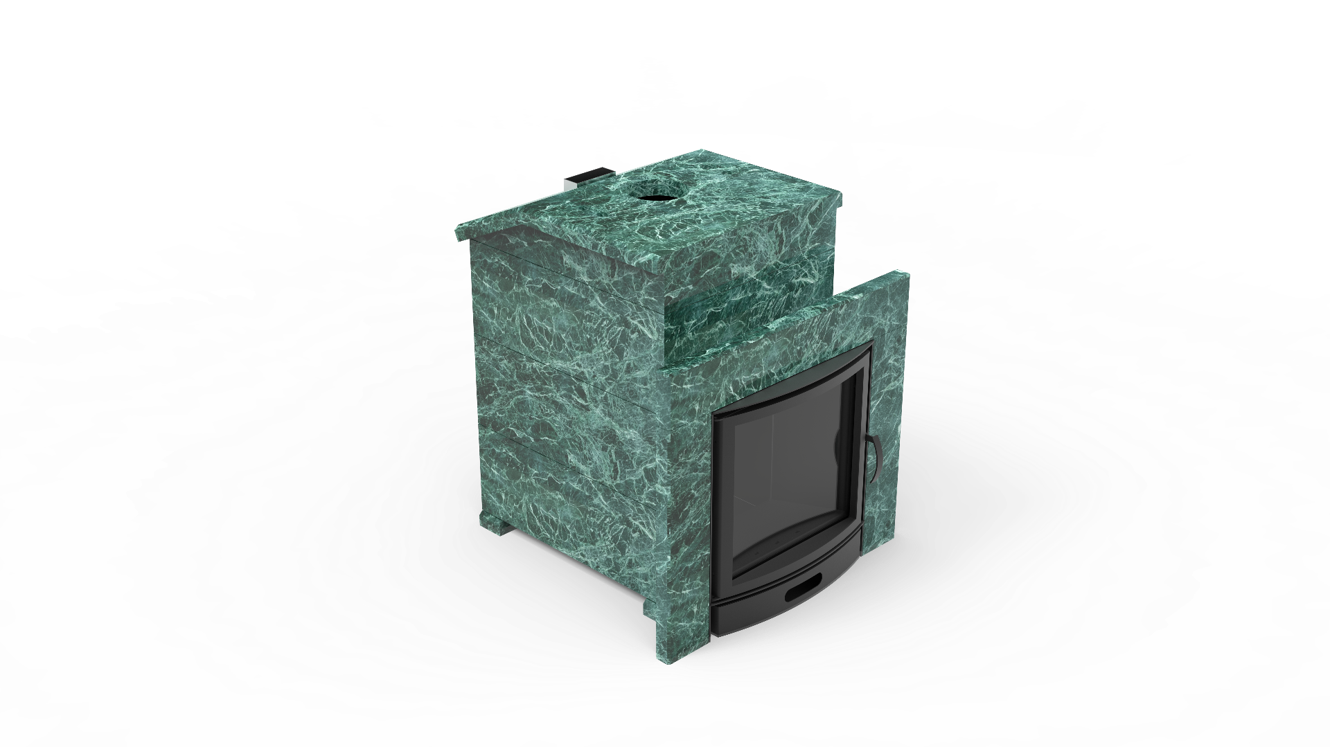 Печь из натурального камня Genesis GN 500 облицовка закрытая со скосом талькохлорит-шлифовка фото в Ростове-на-Дону