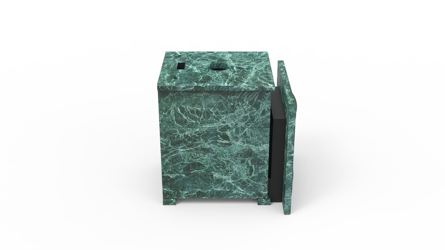 Печь в облицовке из натурального камня Genesis GN 500 облицовка закрытая плоская пироксенит-элит фото в Ростове-на-Дону