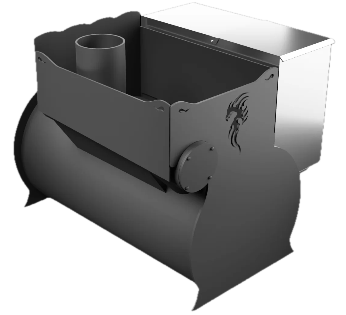 Печь Горыныч 2, каменка с правой стороны, малая дверь со стеклом фото в Ростове-на-Дону