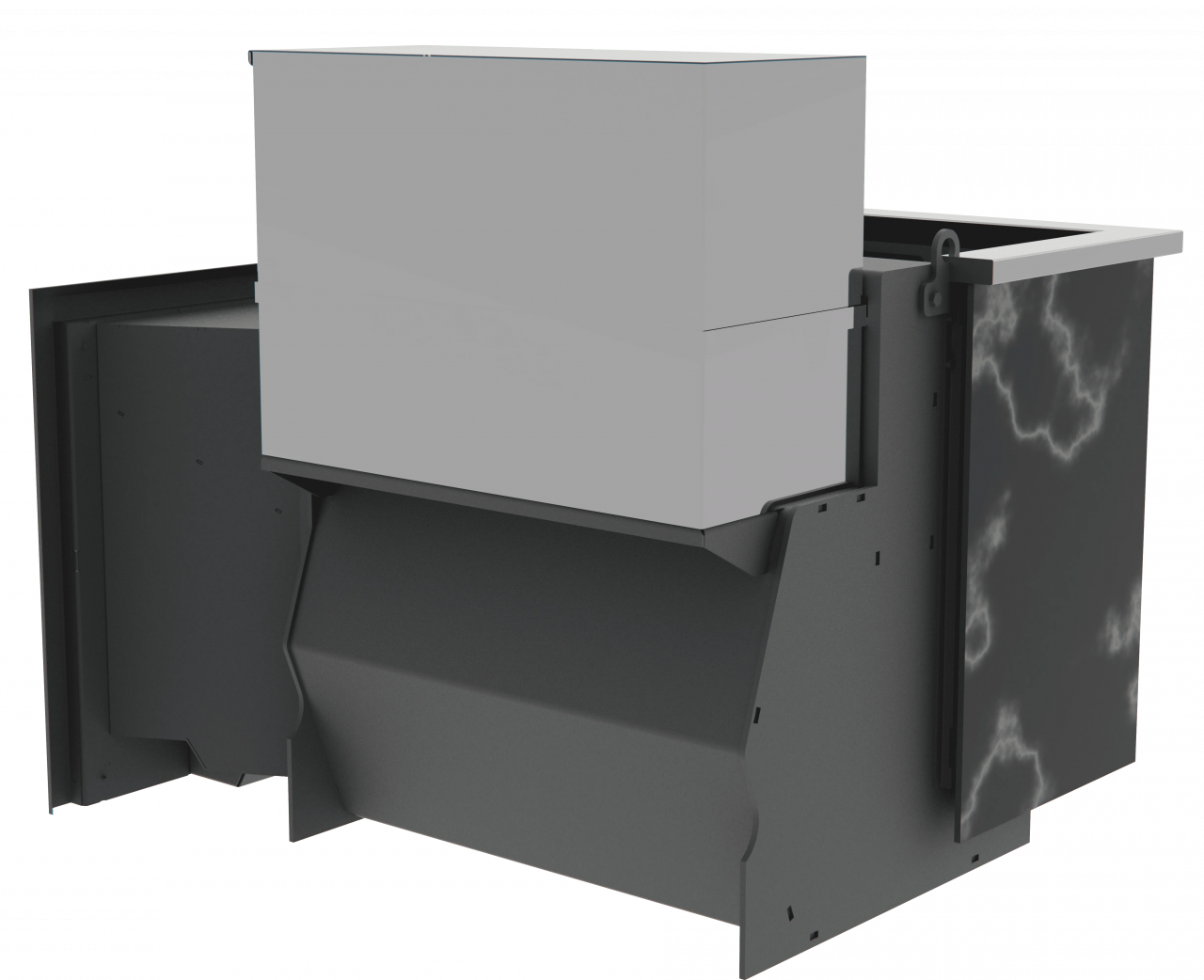 Банный камин 500, сталь+СВО фото в Ростове-на-Дону