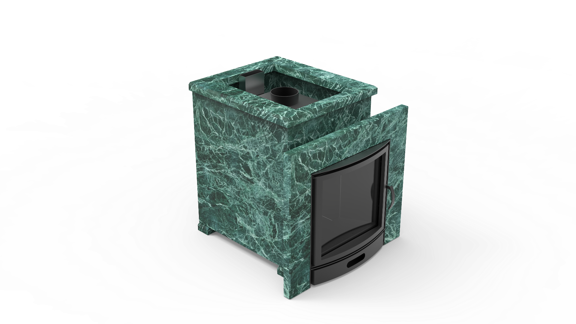 Печь из натурального камня Genesis GN 500 облицовка открытая пироксенит-элит фото в Ростове-на-Дону