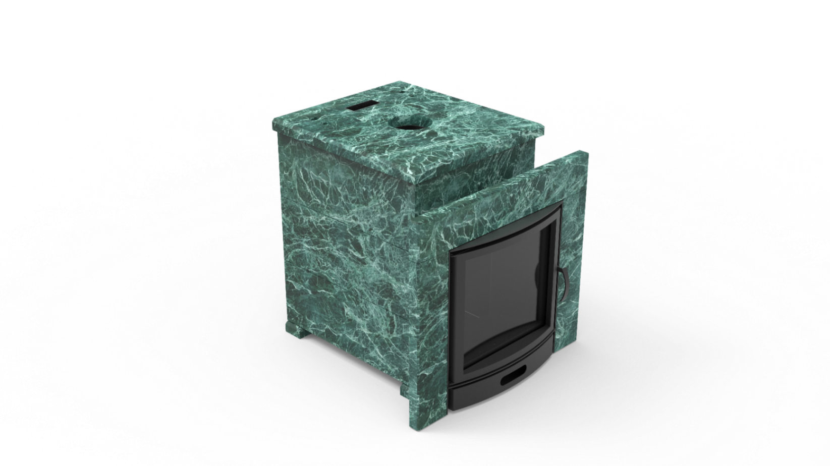 Печь из натурального камня Genesis GN 500 облицовка закрытая плоская пироксенит-элит фото в Ростове-на-Дону