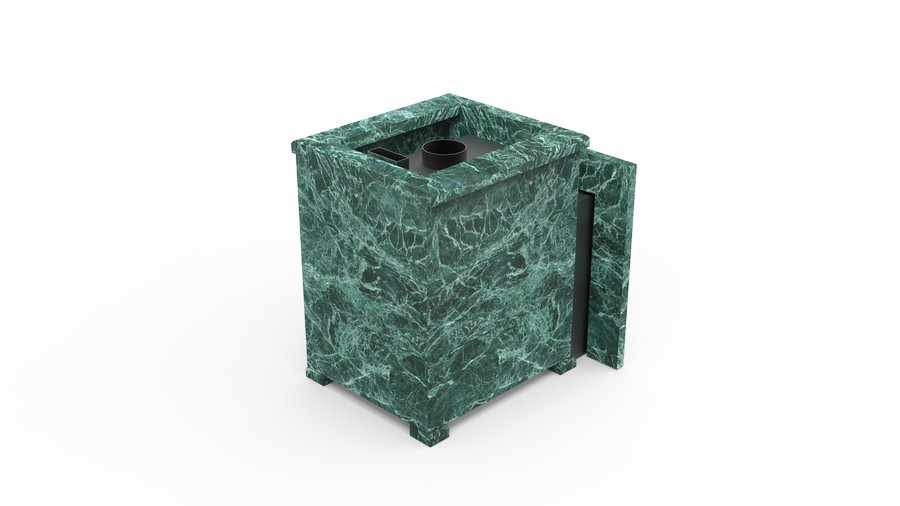 Печь в облицовке из натурального камня Genesis GN 500 облицовка открытая пироксенит-элит фото в Ростове-на-Дону