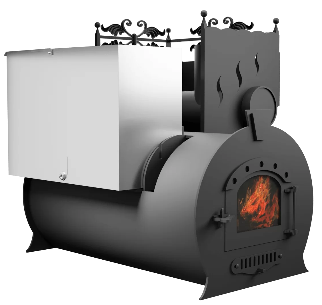 Печь Горыныч 3, каменка с правой стороны, малая дверь со стеклом фото в Ростове-на-Дону