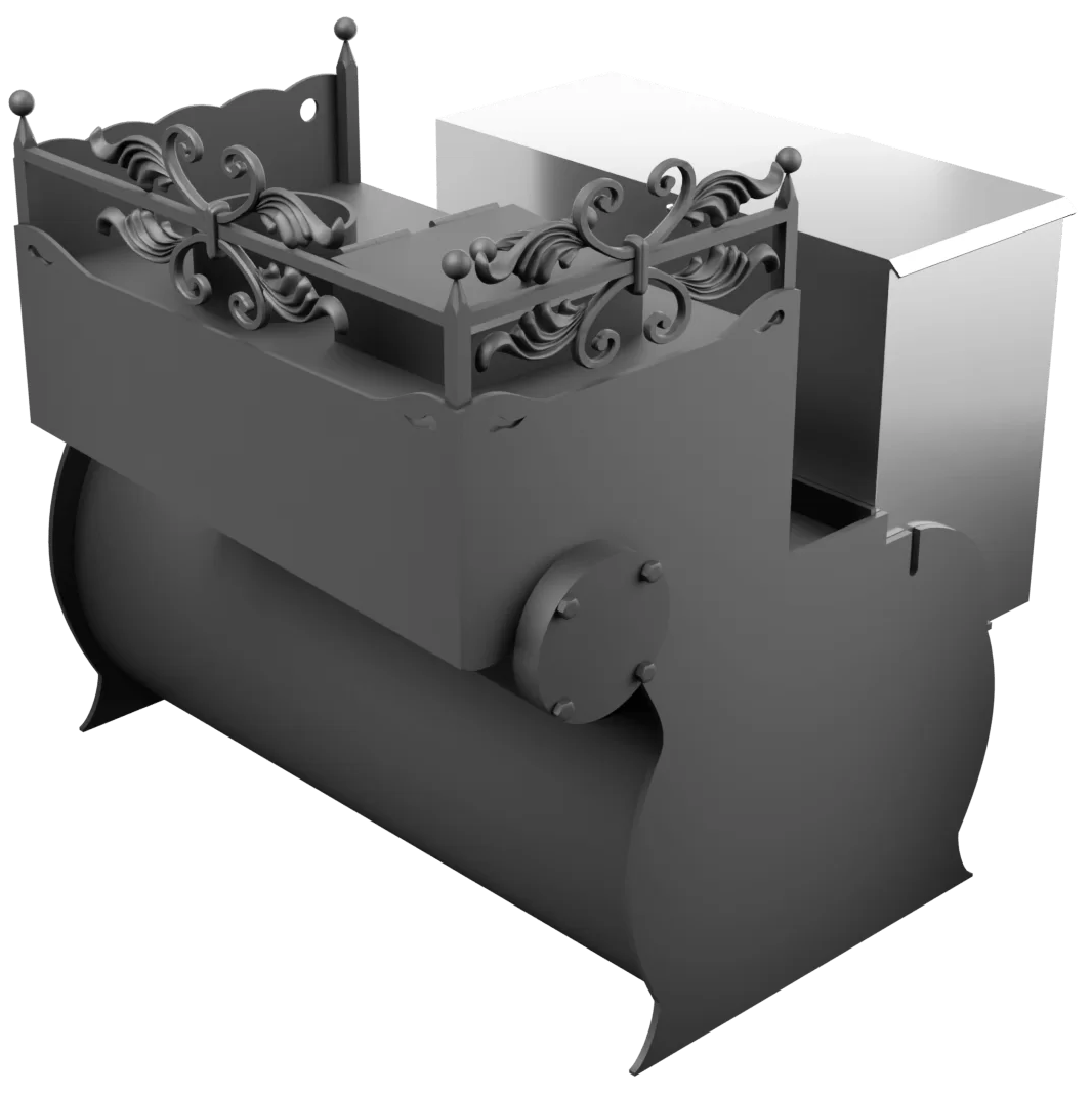 Печь Горыныч 3, каменка закрытая с правой стороны, малая дверь со стеклом фото в Ростове-на-Дону