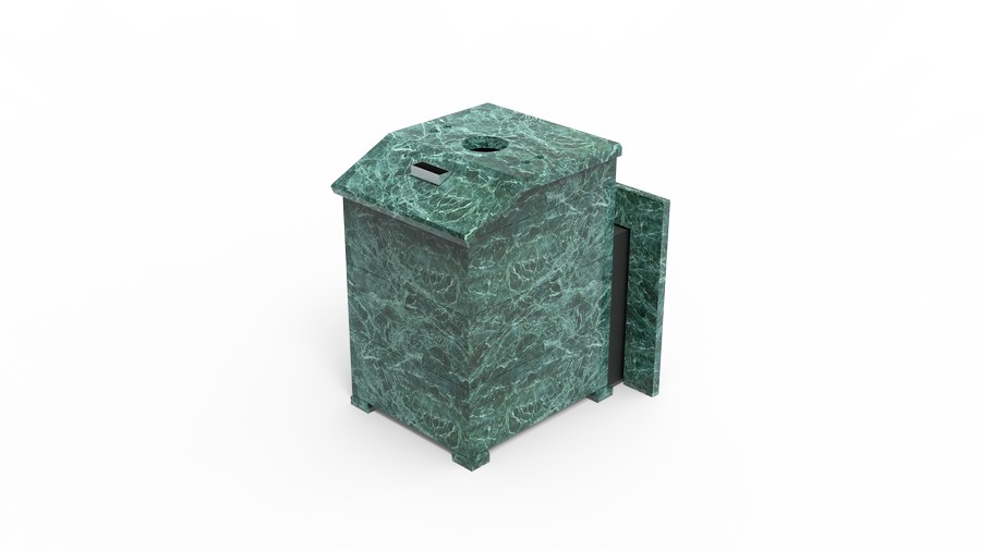 Печь в облицовке из натурального камня Genesis GN 500 облицовка закрытая со скосом талькохлорит-шлифовка фото в Ростове-на-Дону