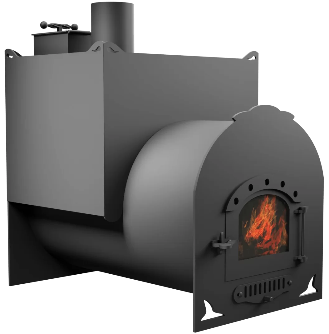Печь Горыныч Мини, двойная каменка, малая дверь со стеклом фото в Ростове-на-Дону