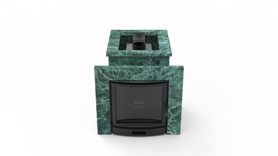 Печь в облицовке из натурального камня Genesis GN 500 облицовка открытая пироксенит-элит фото в Ростове-на-Дону