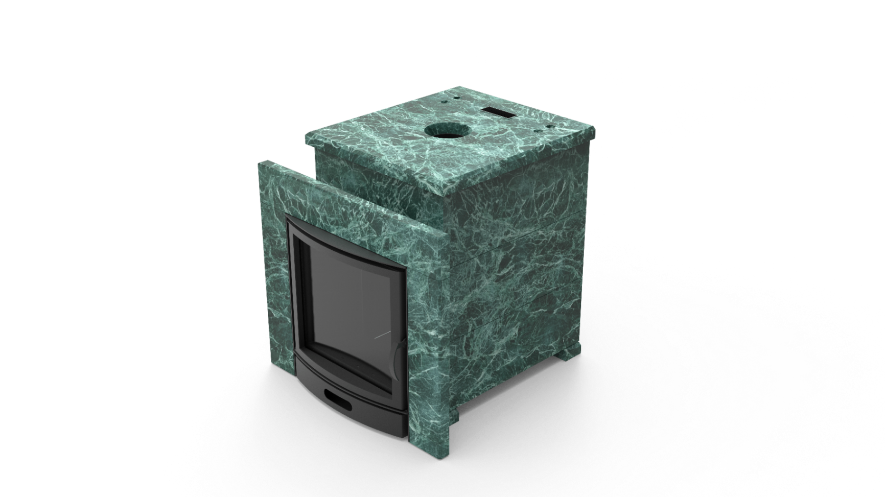 Печь из натурального камня Genesis GN 500 облицовка закрытая плоская пироксенит-элит фото в Ростове-на-Дону