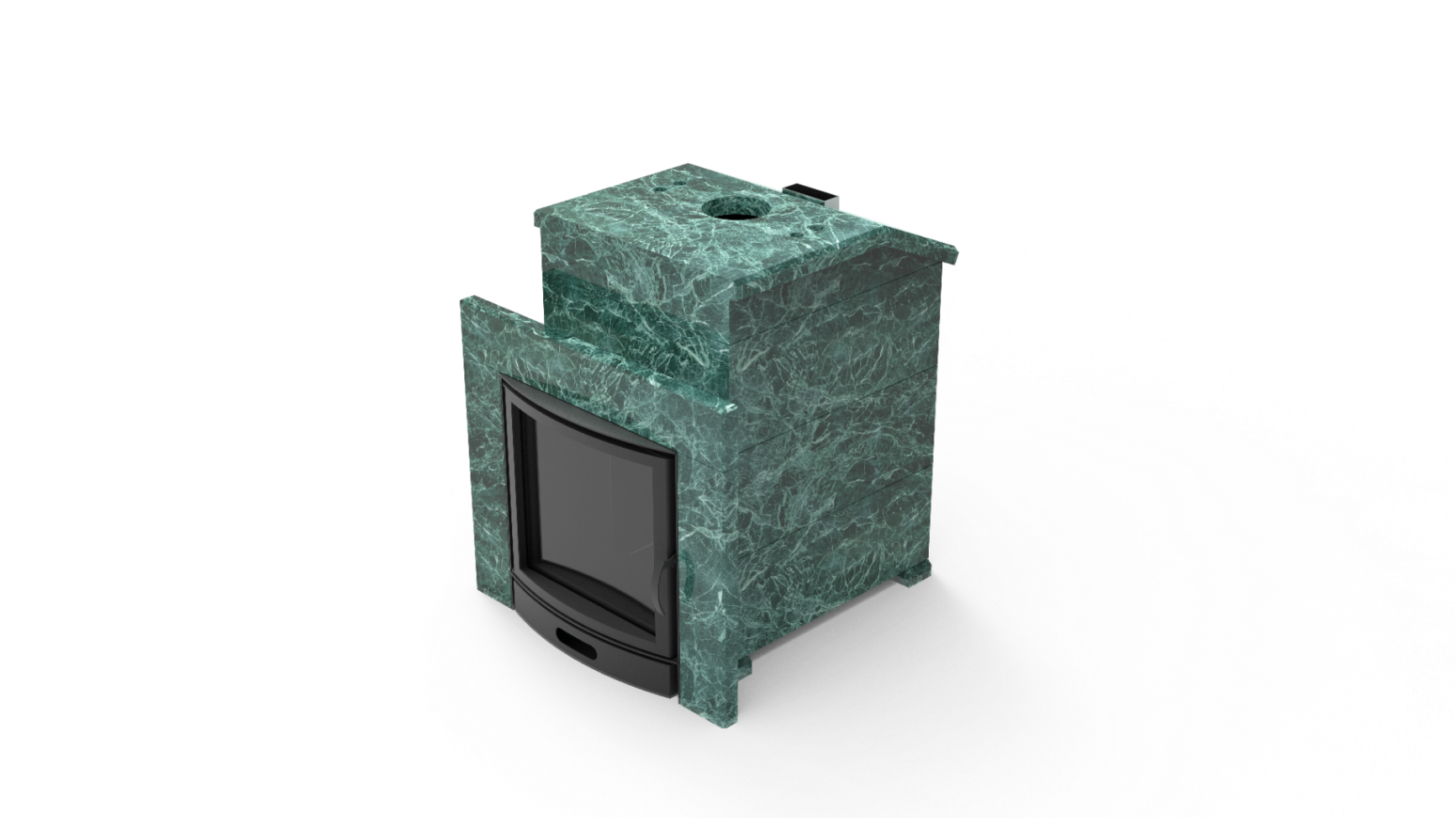 Печь из натурального камня Genesis GN 500 облицовка закрытая со скосом талькохлорит-шлифовка фото в Ростове-на-Дону