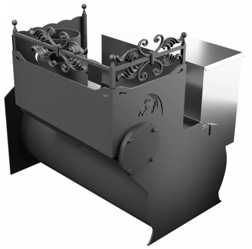 Печь Горыныч 3, каменка с правой стороны, большая дверь со стеклом фото в Ростове-на-Дону
