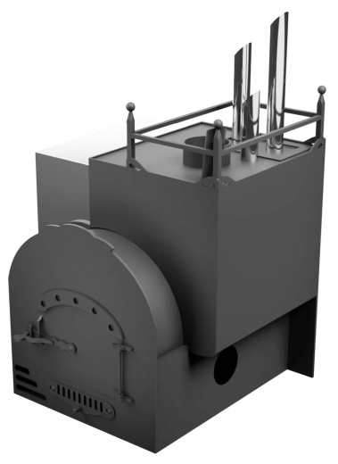 Печь Горыныч Мини, каменка закрытая с парогенератором с правой стороны, система воздушного отопления фото в Ростове-на-Дону