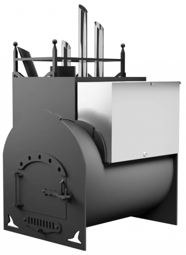 Печь Горыныч Мини, каменка закрытая с парогенератором с правой стороны фото в Ростове-на-Дону