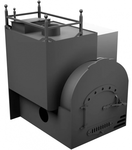 Печь Горыныч Мини, каменка закрытая с левой стороны, система воздушного отопления фото в Ростове-на-Дону