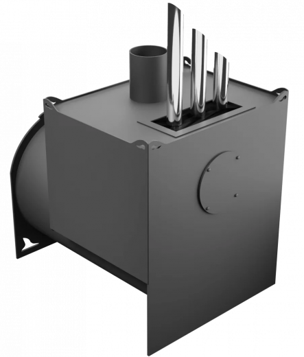 Печь Горыныч Мини, двойная каменка закрытая с парогенератором, малая дверь со стеклом фото в Ростове-на-Дону