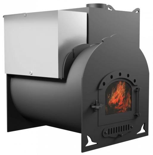 Печь Горыныч Мини, каменка с правой стороны, дверь малая со стеклом фото в Ростове-на-Дону