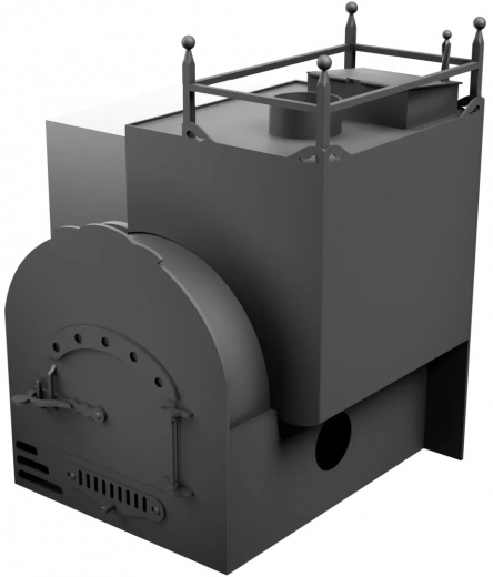 Печь Горыныч Мини, каменка закрытая с правой стороны, система воздушного отопления фото в Ростове-на-Дону