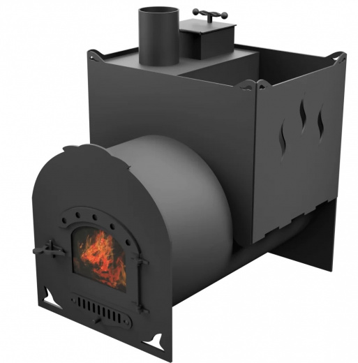 Печь Горыныч Мини, двойная каменка, малая дверь со стеклом фото в Ростове-на-Дону