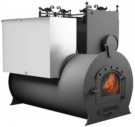 Печь Горыныч 3, каменка закрытая с правой стороны, малая дверь со стеклом фото в Ростове-на-Дону