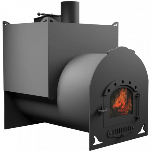 Печь Горыныч Мини, двойная каменка закрытая, малая дверь со стеклом фото в Ростове-на-Дону