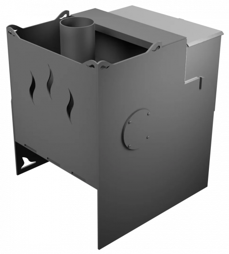 Печь Горыныч Мини, каменка с правой стороны, дверь малая со стеклом фото в Ростове-на-Дону