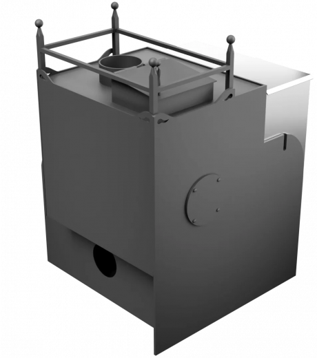 Печь Горыныч Мини, каменка закрытая с правой стороны, система воздушного отопления фото в Ростове-на-Дону