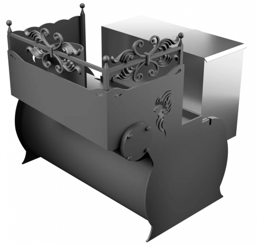 Печь Горыныч 3, каменка с правой стороны фото в Ростове-на-Дону