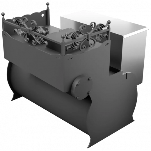 Печь Горыныч 3, каменка закрытая с правой стороны, малая дверь со стеклом фото в Ростове-на-Дону