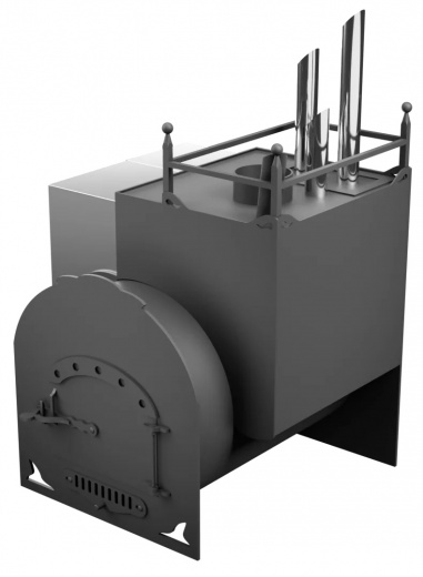 Печь Горыныч Мини, каменка закрытая с парогенератором с правой стороны фото в Ростове-на-Дону